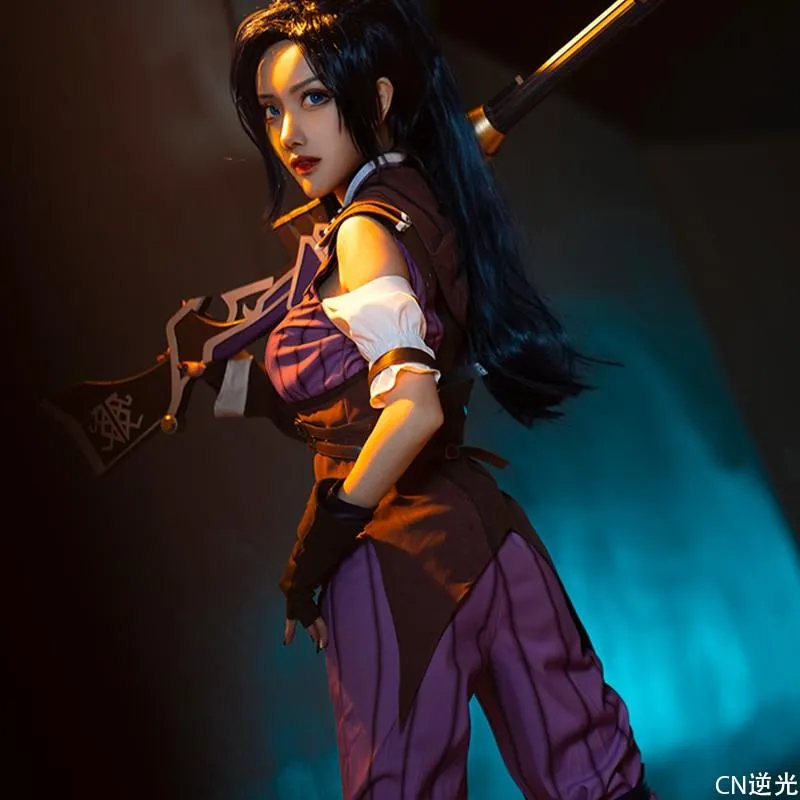 Anime LOL Arcane Caitlyn Cosplay Costume Halloween Costume