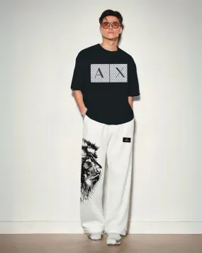 AX  STYLE tee with balmain tiger pants (black and white)(*)