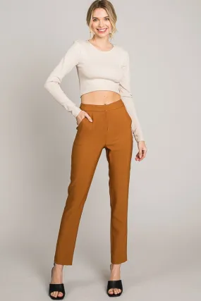 Camel Basic Long Pants