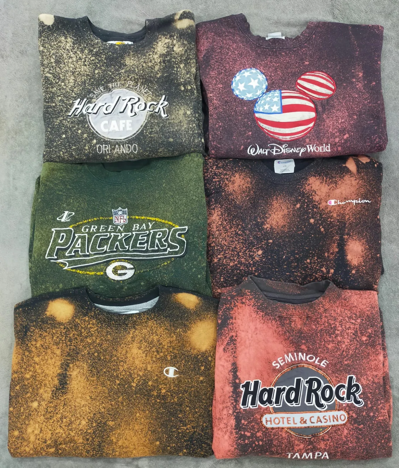CR1278 Acid-Dyed Branded Sweatshirts  - 22 Pcs