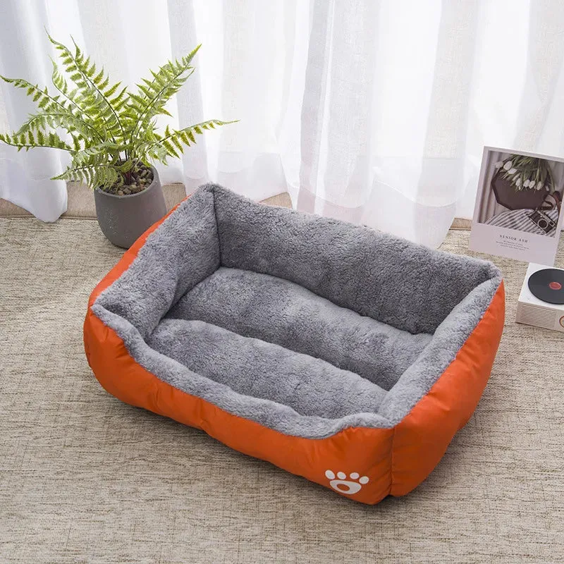 Dog Cat Bed Folding Sofa Winter Kennel Medium Small Large Pet Dog Bed Fluffy Puppy House For Cat Kennel Pet Supplies Accessories