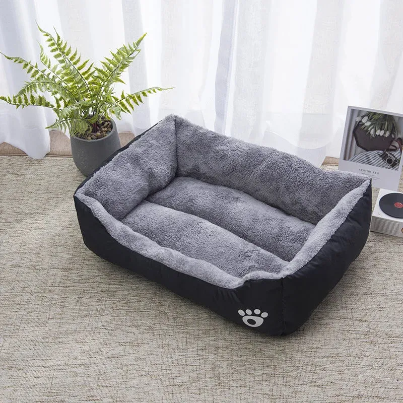 Dog Cat Bed Folding Sofa Winter Kennel Medium Small Large Pet Dog Bed Fluffy Puppy House For Cat Kennel Pet Supplies Accessories