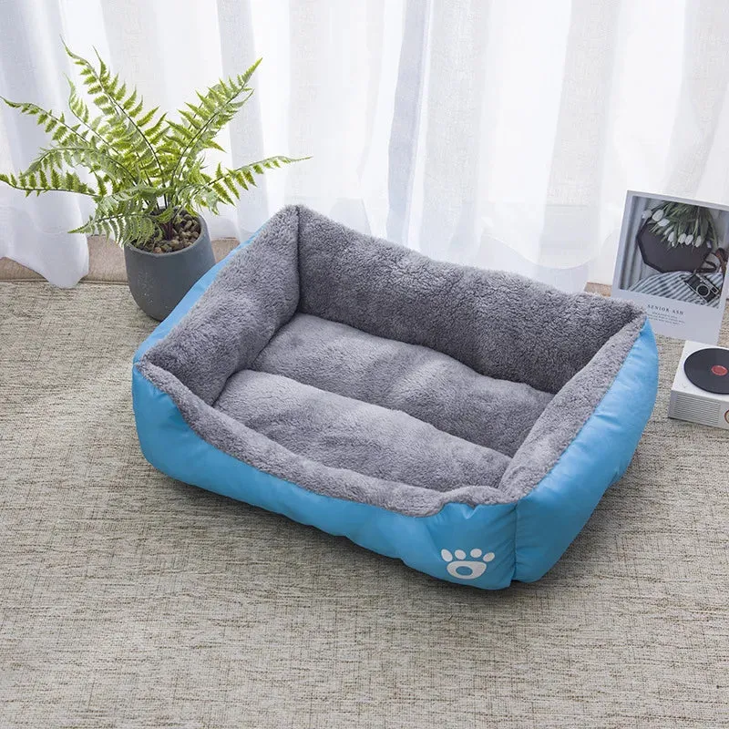Dog Cat Bed Folding Sofa Winter Kennel Medium Small Large Pet Dog Bed Fluffy Puppy House For Cat Kennel Pet Supplies Accessories