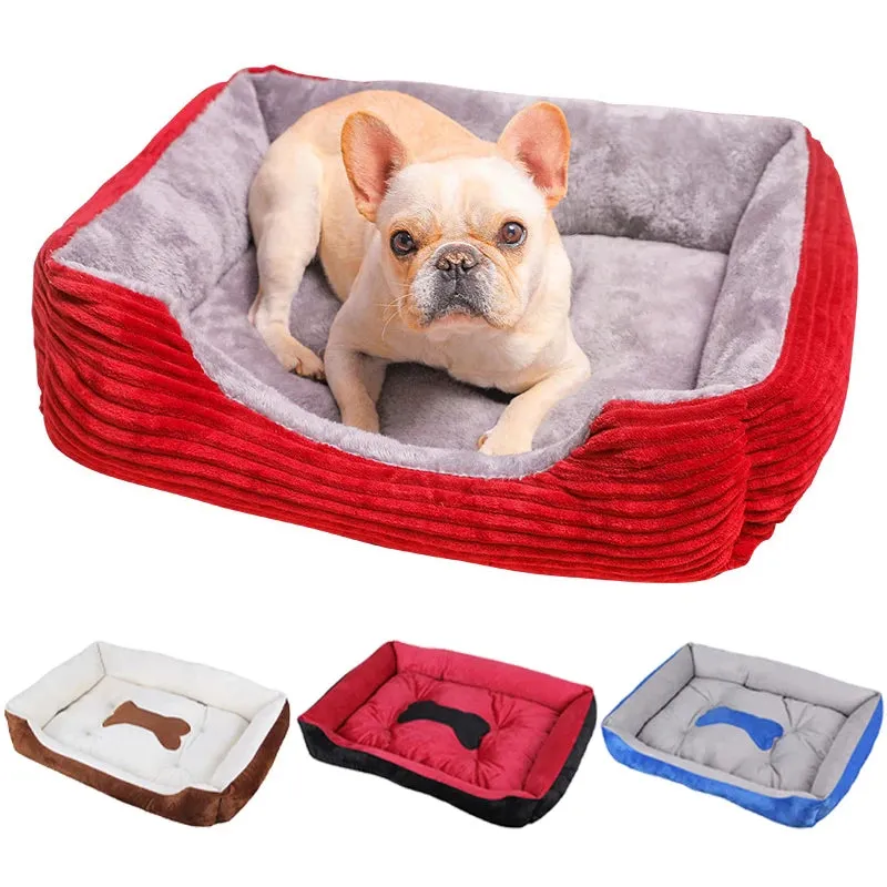 Dog Cat Bed Folding Sofa Winter Kennel Medium Small Large Pet Dog Bed Fluffy Puppy House For Cat Kennel Pet Supplies Accessories