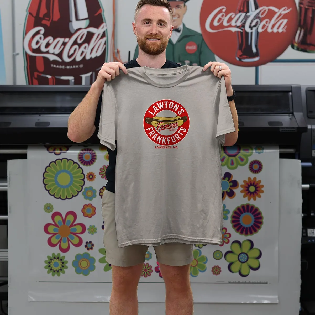 Lawton's Frankfurts T-Shirt, Adult Unisex Sand Tshirt, 100% Cotton, S-XXL, Lawrence MA, Gone But Not Forgotten, New England Memories