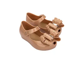 Mini Melissa Ultragirl Sweet X Beige Glitter Ballerinas For Baby Girl