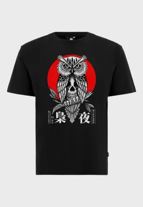 Owl Skull T-Shirt Black