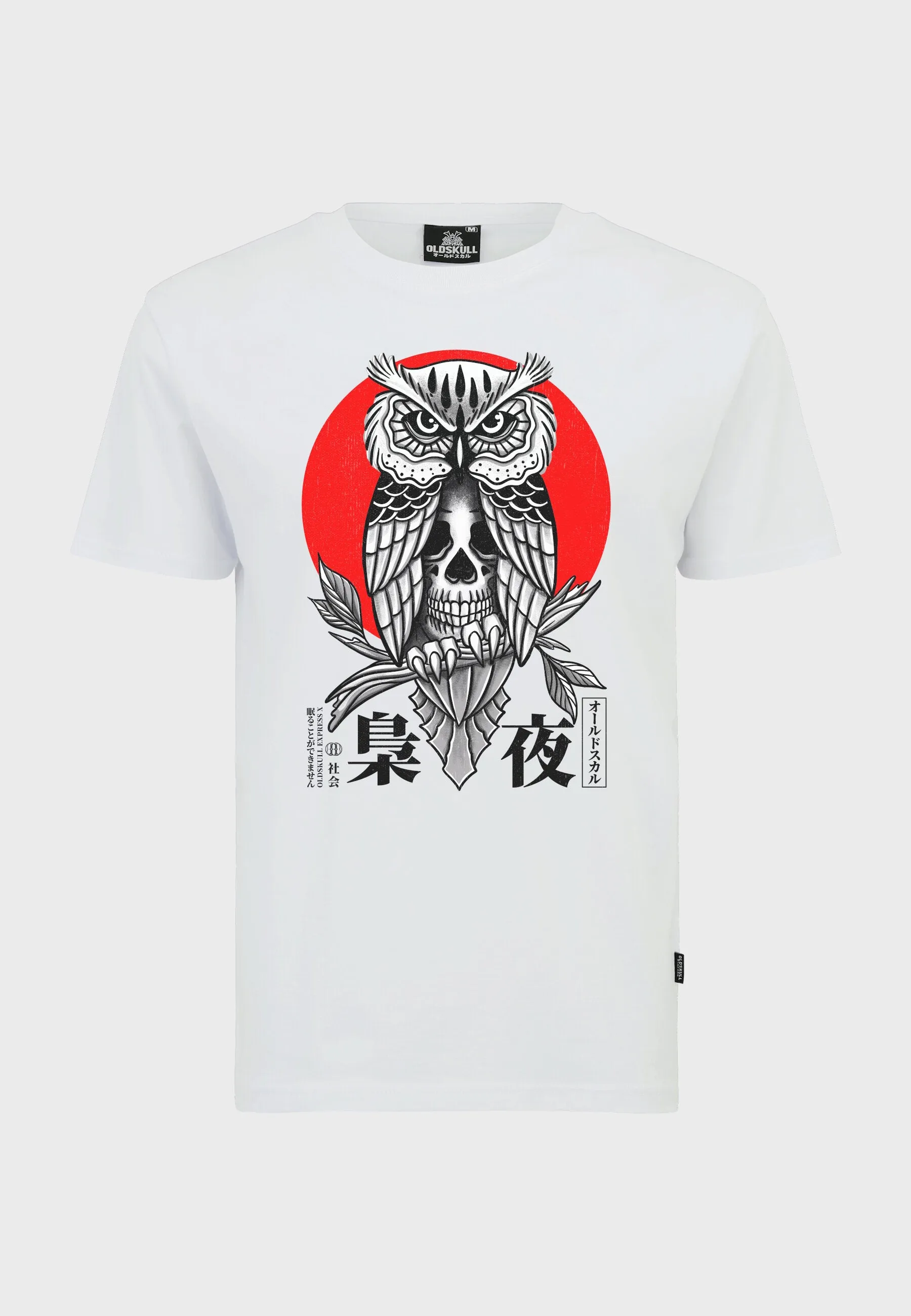 Owl Skull T-Shirt White