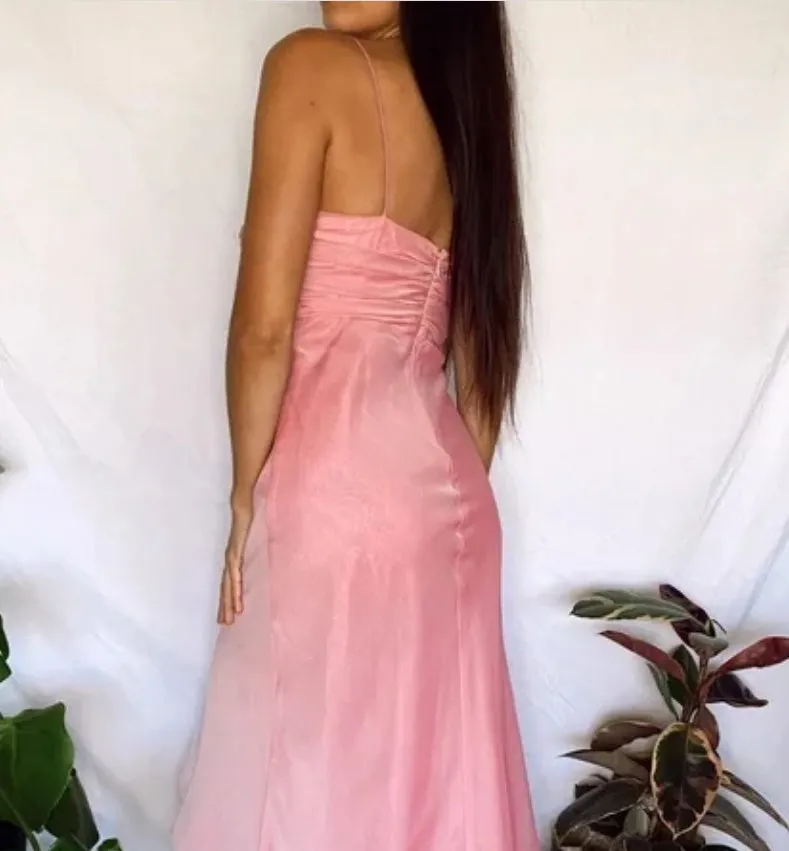Pink Long Prom Dresses Sweet Formal Dress Charming Evening Party Dress