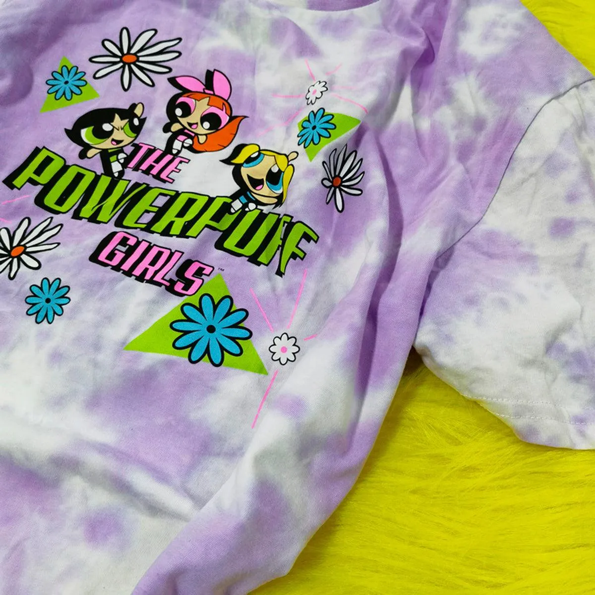 Powerpuff Girls Tie Dye Purple T-Shirt