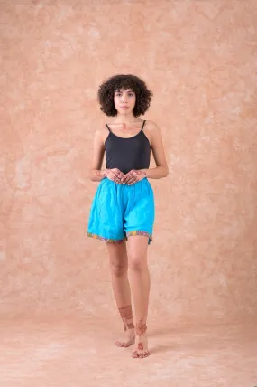 Rhea Boho Shorts With Patterned Border