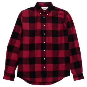 Shirt BD Twill Flannel Large Check - Cadmium Red/Black