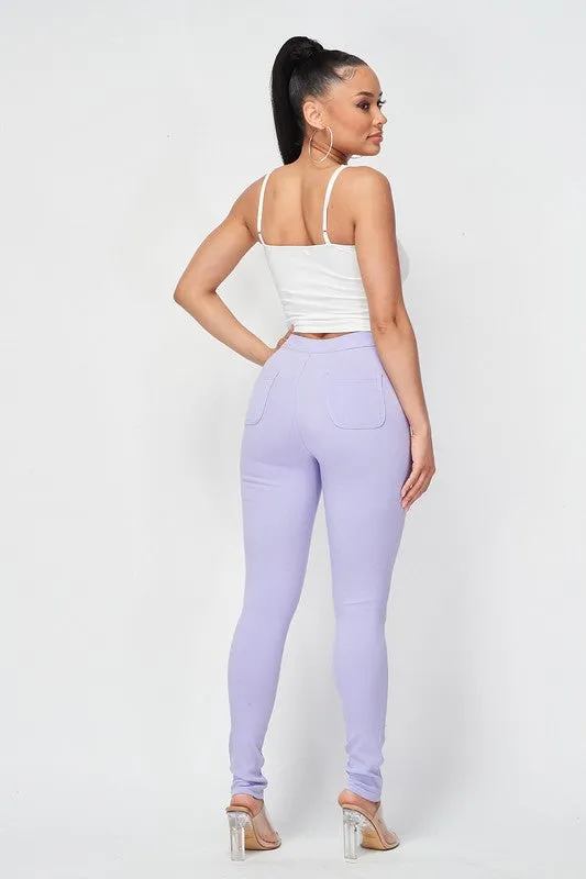 Solid Stretch Pants