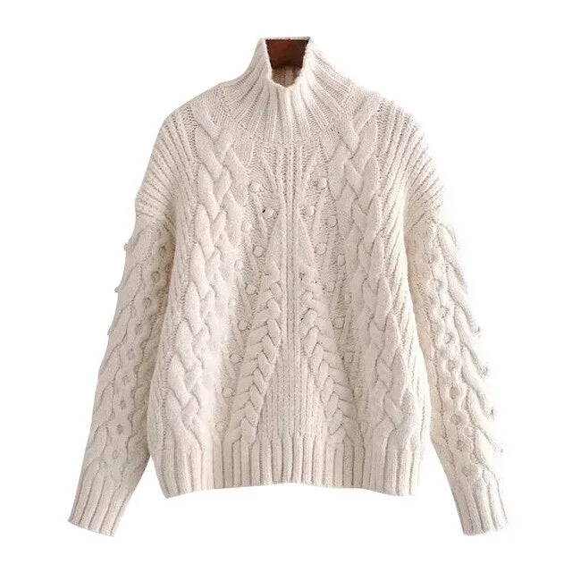 SWEATER WITH POMPOMS