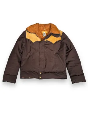 Vintage Brown & Orange Rocky Mountain Featherbed Down Jacket SZ SZ L