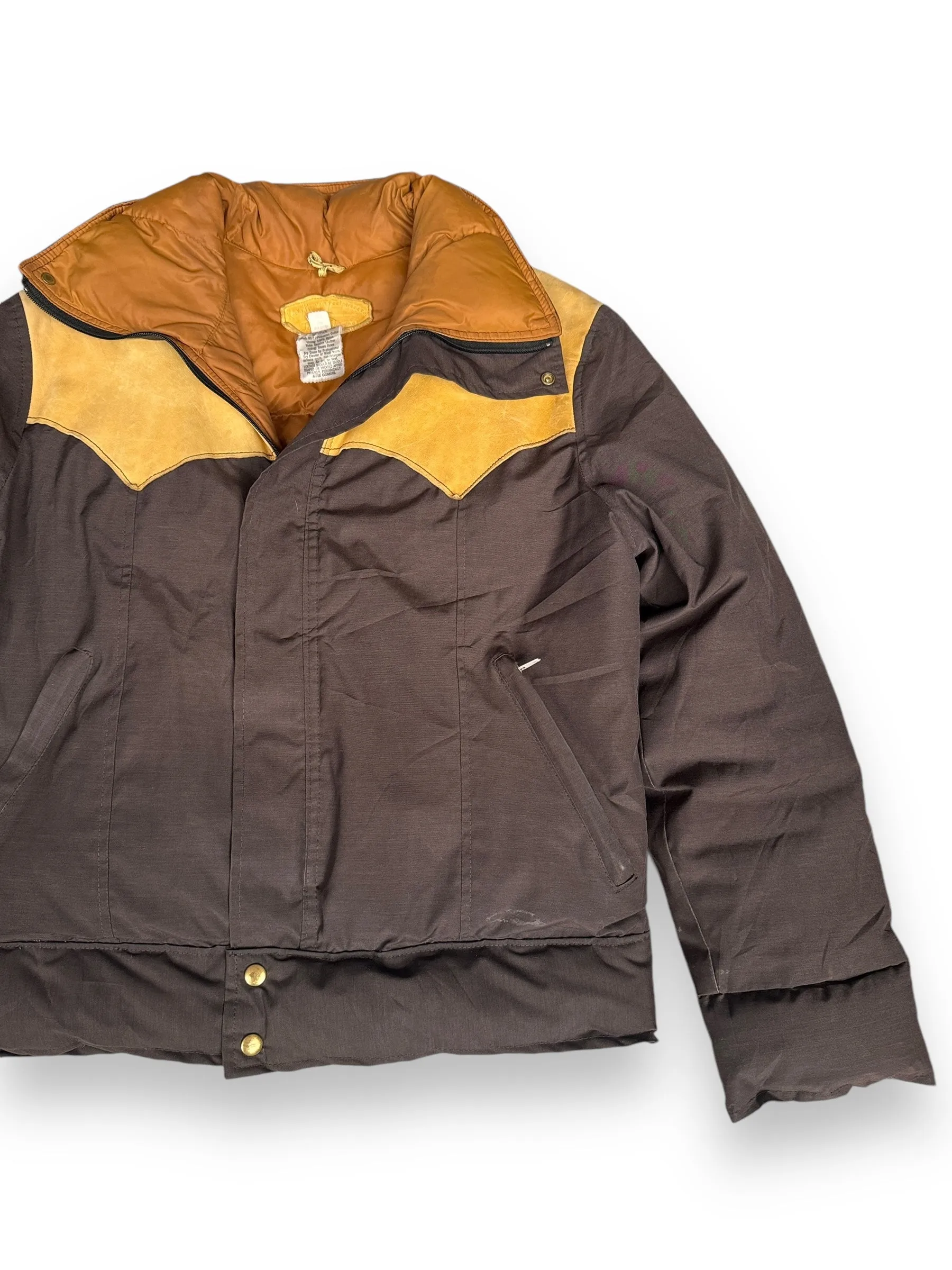Vintage Brown & Orange Rocky Mountain Featherbed Down Jacket SZ SZ L