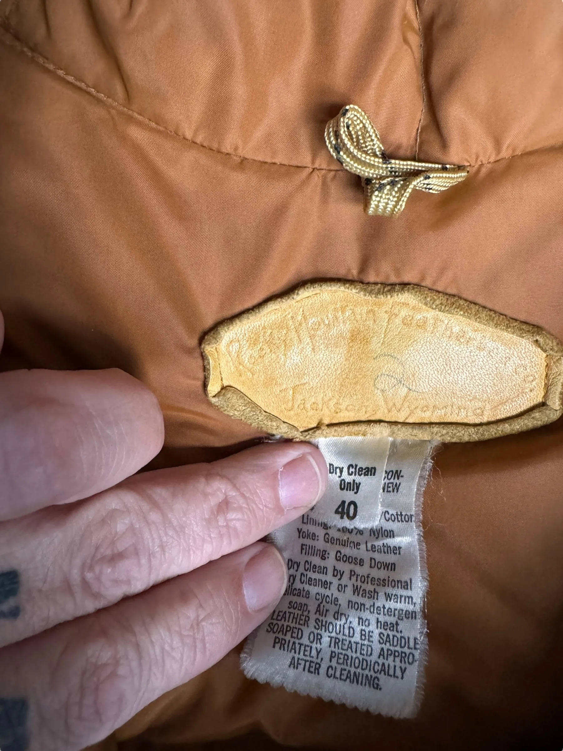 Vintage Brown & Orange Rocky Mountain Featherbed Down Jacket SZ SZ L