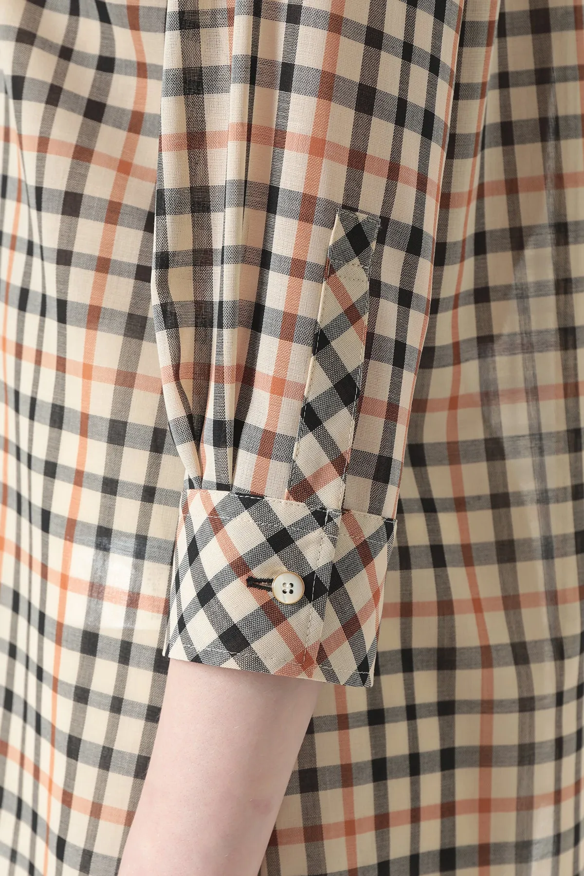 Wool Voile House Check shirt