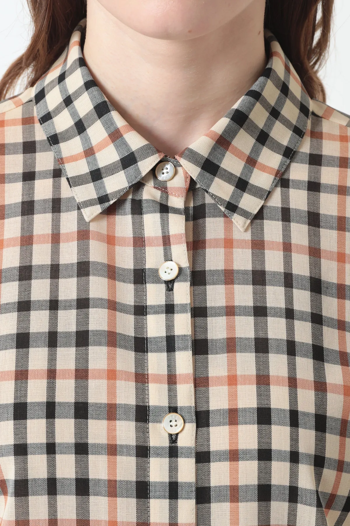 Wool Voile House Check shirt