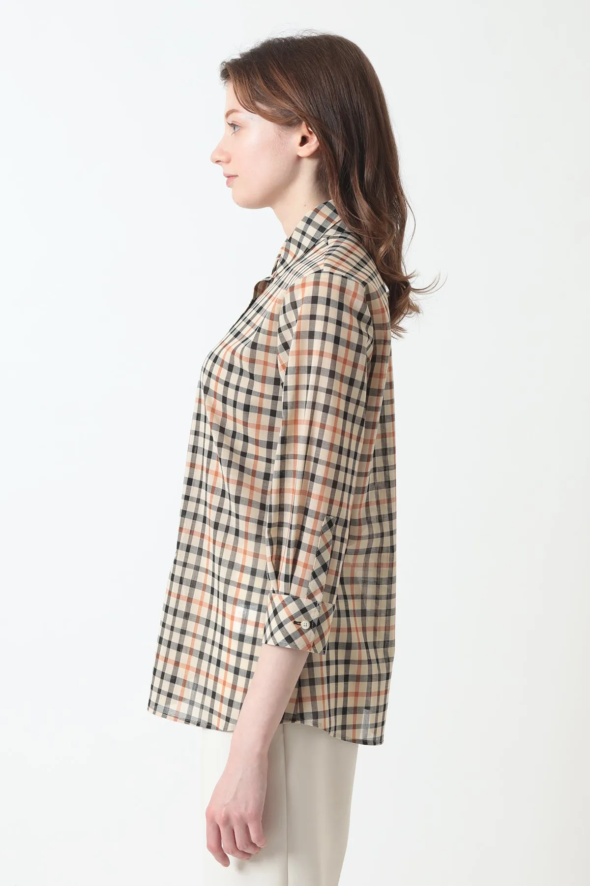Wool Voile House Check shirt