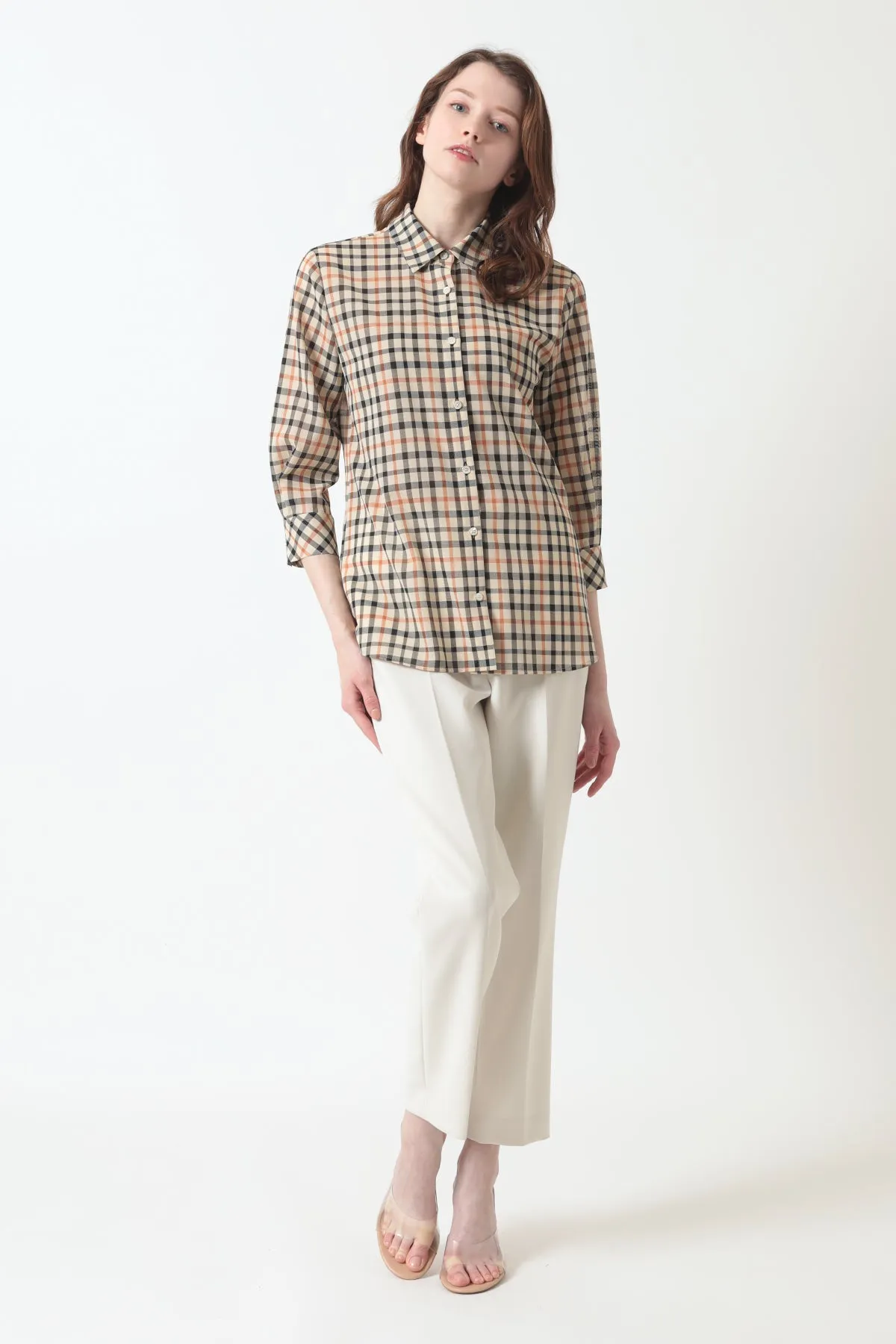 Wool Voile House Check shirt